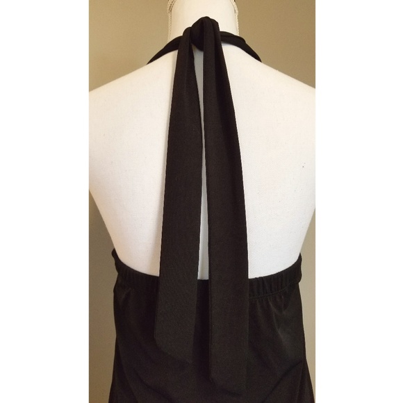 Black Halter, Fitted-Bottom Dress - Picture 6 of 7